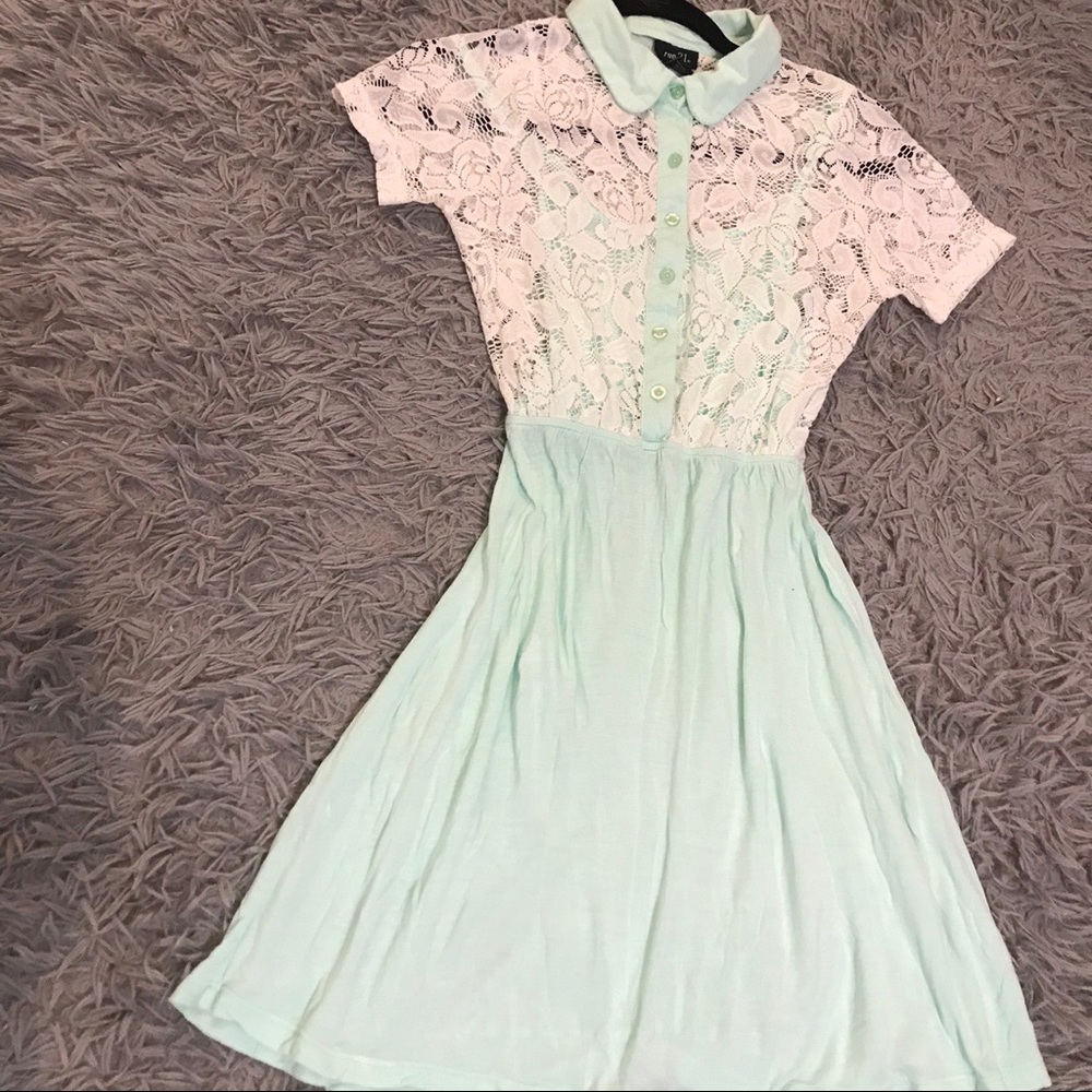 Blue and white forever 21 dress